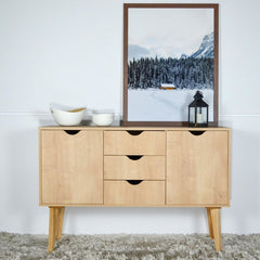 Natural Wood/Brown Audreona 47'' Wide 3 Drawer Server