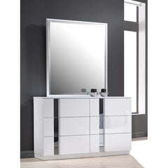 Augie 6 Drawer 54.8'' W Double Dresser with Mirror Easy to Access Everything