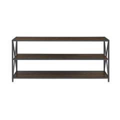Dark Walnut 25.62'' H x 60'' W Etagere Bookcase Three Shelves Perfect for Tucking Away Accessories in the Foyer or Displaying Potted Plants