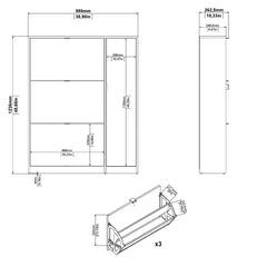 Wall Mounted Aula 18 Pair Shoe Storage Cabinet Modern Style