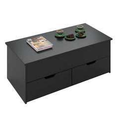 Black Auryon Lift Top Sled Coffee Table with Storage