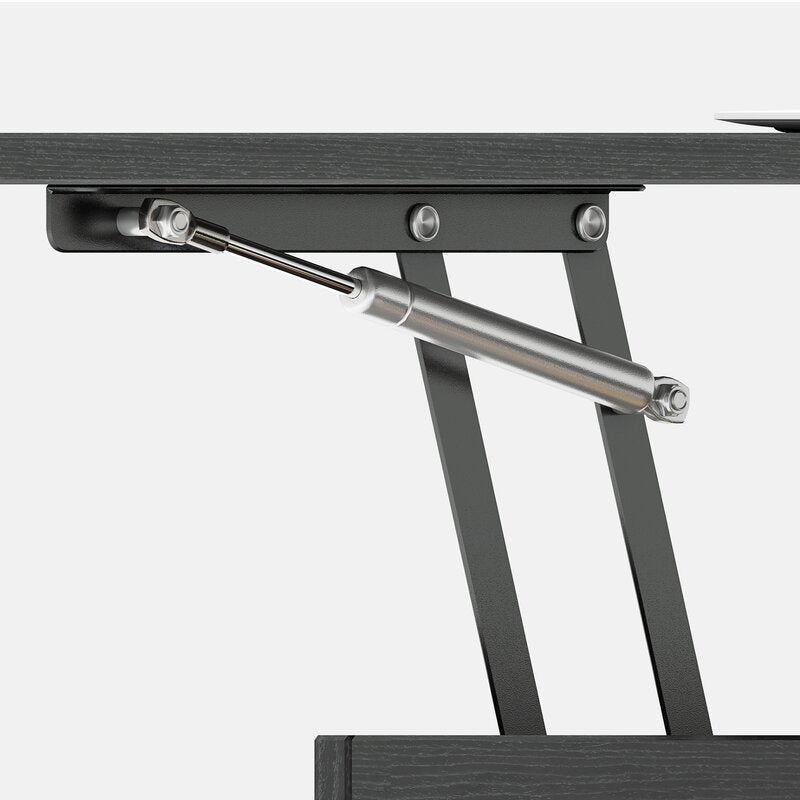 Black Auryon Lift Top Sled Coffee Table with Storage