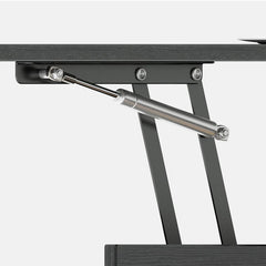 Black Auryon Lift Top Sled Coffee Table with Storage