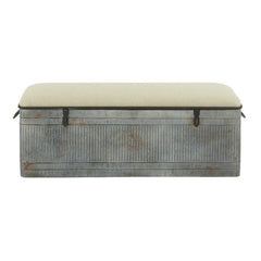 18" H x 50" W x 16" D Autry Upholstered Flip Top Storage Bench