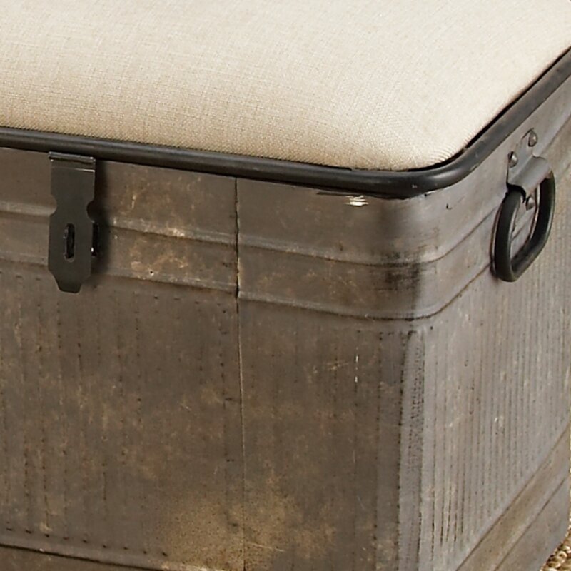 18" H x 50" W x 16" D Autry Upholstered Flip Top Storage Bench