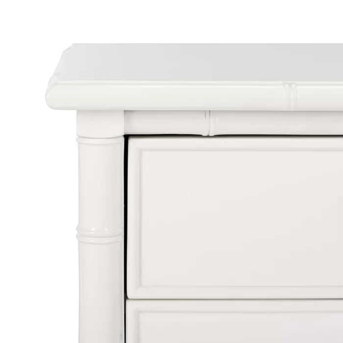 White Ava 25.22'' Tall 2 - Drawer Nightstand Perfect for Bedside