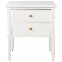 White Ava 25.22'' Tall 2 - Drawer Nightstand Perfect for Bedside