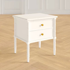 White Ava 25.22'' Tall 2 - Drawer Nightstand Perfect for Bedside