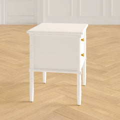 White Ava 25.22'' Tall 2 - Drawer Nightstand Perfect for Bedside