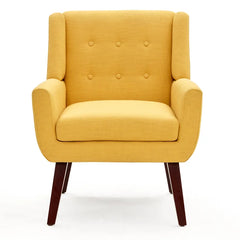 Yellow Avae 29.2'' Wide Tufted Armchair Made of High Density Native Sponge