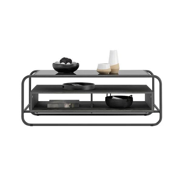 Avelar Sled Coffee Table with Storage Perfect for Living Room with Plenty Storage