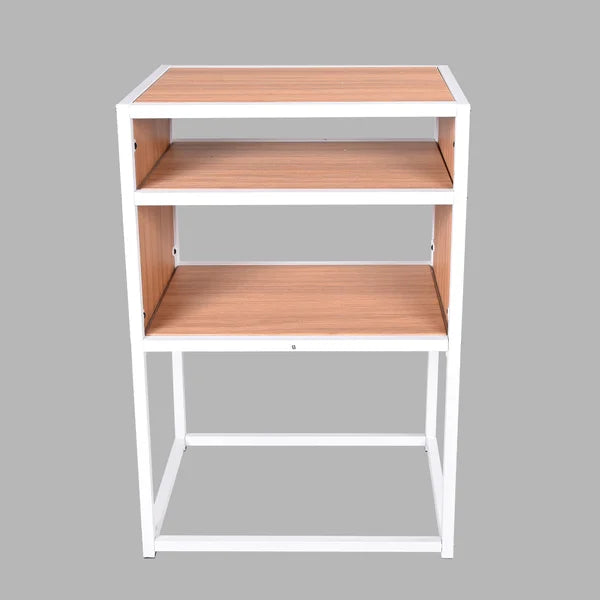 White/Oak Aven 31.5'' Tall Modern Nightstand Perfect Organize
