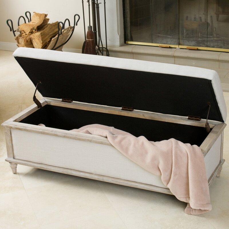 Upholstered Flip Top Storage Bench Hidden Storage Compartment, it's A Great Option for Tucking Away Clutter Crafted From A Solid Wood Frame