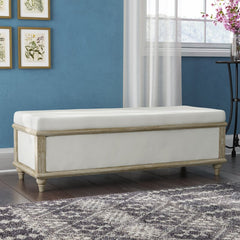 Upholstered Flip Top Storage Bench Hidden Storage Compartment, it's A Great Option for Tucking Away Clutter Crafted From A Solid Wood Frame