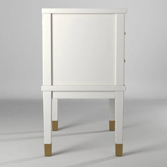 White Averie 28'' Tall 1 - Drawer Nightstand in Gray with Built-In USB outlet