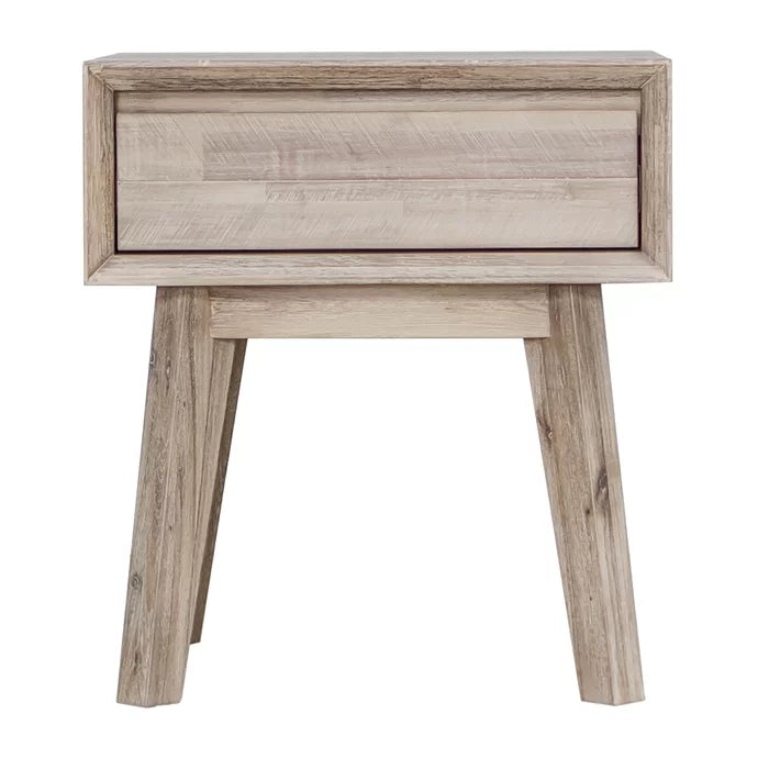 Avis 21.7'' Tall 1 - Drawer Nightstand in Beige Perfect Organize