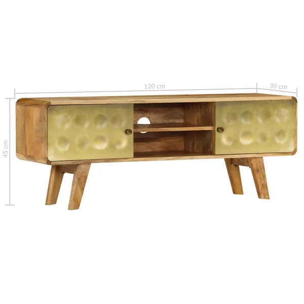 Avrilyn Solid Wood TV Stand for TVs up to 50" Retro-Style Wooden TV Cabinet