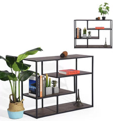 Axminster 29.5'' H x 39.4'' W Metal Geometric Bookcase Provides Ample Space