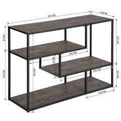 Axminster 29.5'' H x 39.4'' W Metal Geometric Bookcase Provides Ample Space