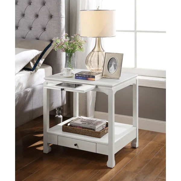 Ayash 28'' Tall 1 - Drawer Nightstand in White Offer Extra Storage Places