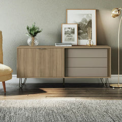 Aylee Brimming Style TV Stand for TVs up to 65" 3 Ample Drawers Offer Plenty Storage Space