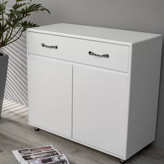 White 35'' Wide 1 Drawer Sideboard Perfect for Multifunctional Usage for Dining Room Living Room