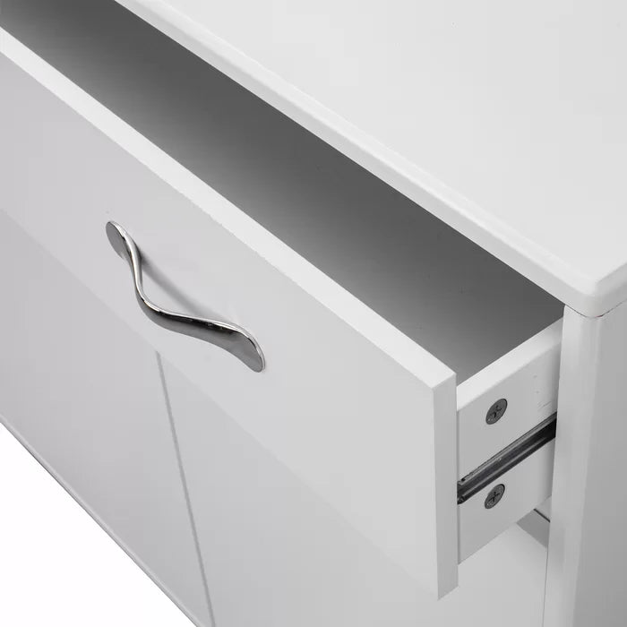 White 35'' Wide 1 Drawer Sideboard Perfect for Multifunctional Usage for Dining Room Living Room