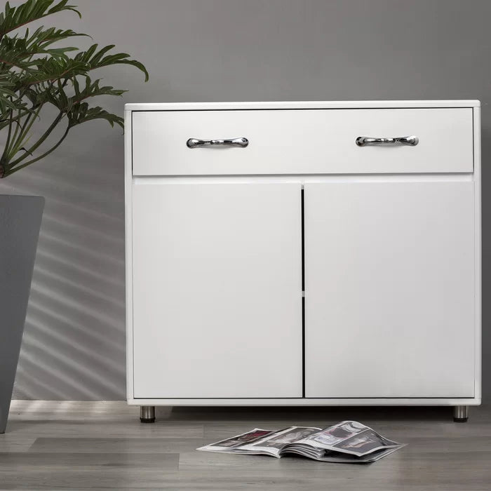 White 35'' Wide 1 Drawer Sideboard Perfect for Multifunctional Usage for Dining Room Living Room