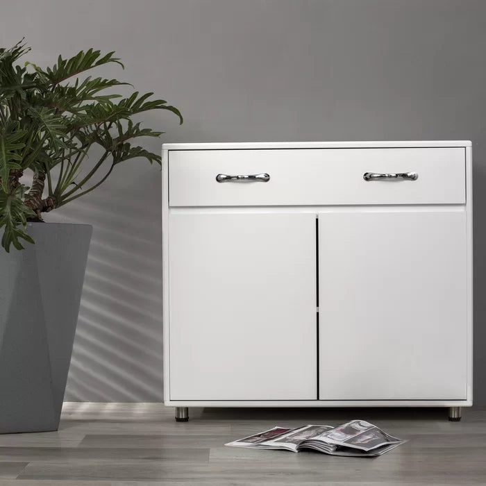 White 35'' Wide 1 Drawer Sideboard Perfect for Multifunctional Usage for Dining Room Living Room