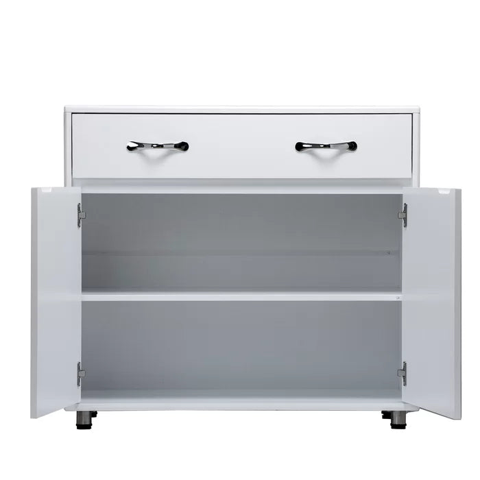 White 35'' Wide 1 Drawer Sideboard Perfect for Multifunctional Usage for Dining Room Living Room