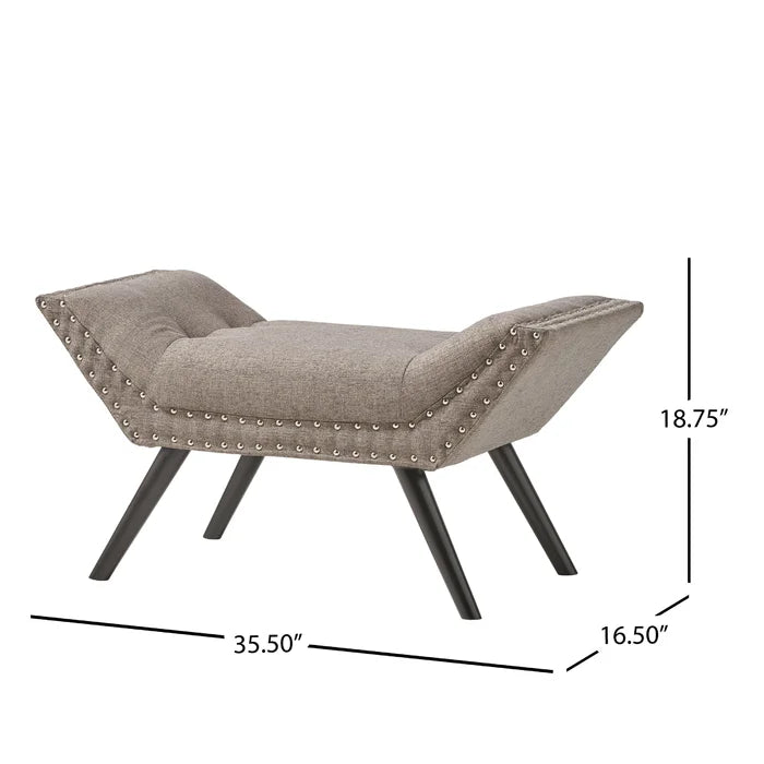 Granite Babbi 36'' Wide Tufted Rectangle Standard Ottoman Minimalist Foundation