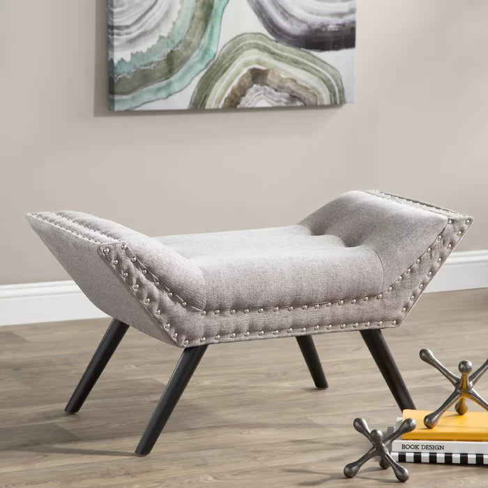 Granite Babbi 36'' Wide Tufted Rectangle Standard Ottoman Minimalist Foundation
