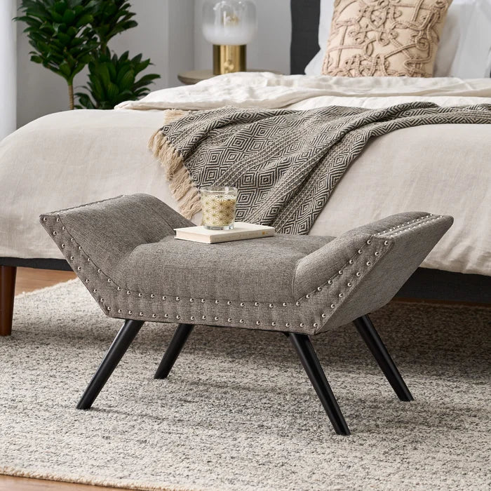 Granite Babbi 36'' Wide Tufted Rectangle Standard Ottoman Minimalist Foundation