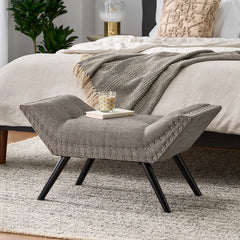 Granite Babbi 36'' Wide Tufted Rectangle Standard Ottoman Minimalist Foundation