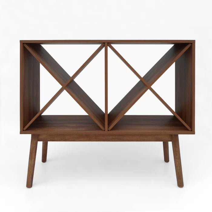 Light Walnut Babet Bar Wine Storage 24-Bottle Storage Modern-Inspired Space