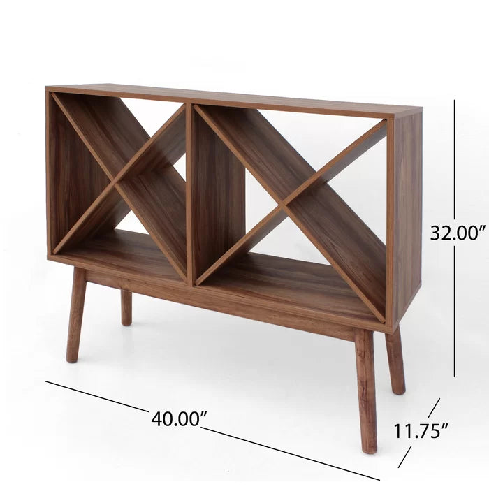 Light Walnut Babet Bar Wine Storage 24-Bottle Storage Modern-Inspired Space