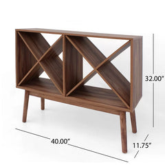 Light Walnut Babet Bar Wine Storage 24-Bottle Storage Modern-Inspired Space