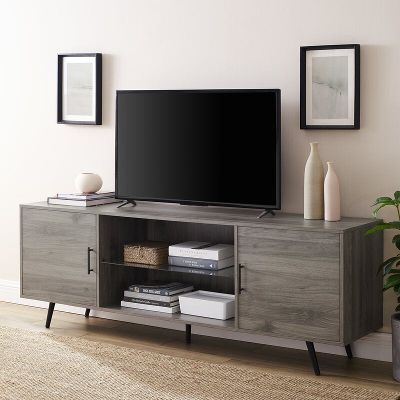 Slate Gray Banaz TV Stand for TVs up to 85" High Grade MDF
