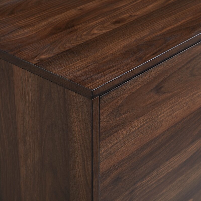Dark Walnut Banaz TV Stand for TVs up to 85" Additional Storage Space