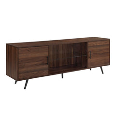 Dark Walnut Banaz TV Stand for TVs up to 85" Additional Storage Space