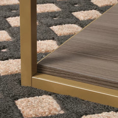 Coffee Table with Tray Top and Storage Open Shelves for Additional Storage and Display