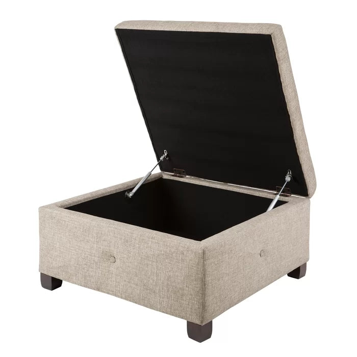 Bantom 29.5'' Wide Tufted Square Storage Ottoman with Storage