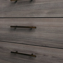 Walnut Gray 6 Drawer 54.5'' W Double Dresser Keeps your Home Decor Grounded While Elevating your Modern Style