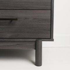 Walnut Gray 6 Drawer 54.5'' W Double Dresser Keeps your Home Decor Grounded While Elevating your Modern Style