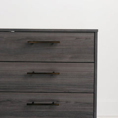 Walnut Gray 6 Drawer 54.5'' W Double Dresser Keeps your Home Decor Grounded While Elevating your Modern Style