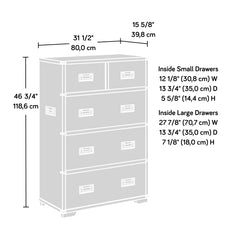 Barros 5 Drawer 31.49'' W Chest Additional Storage Space Design