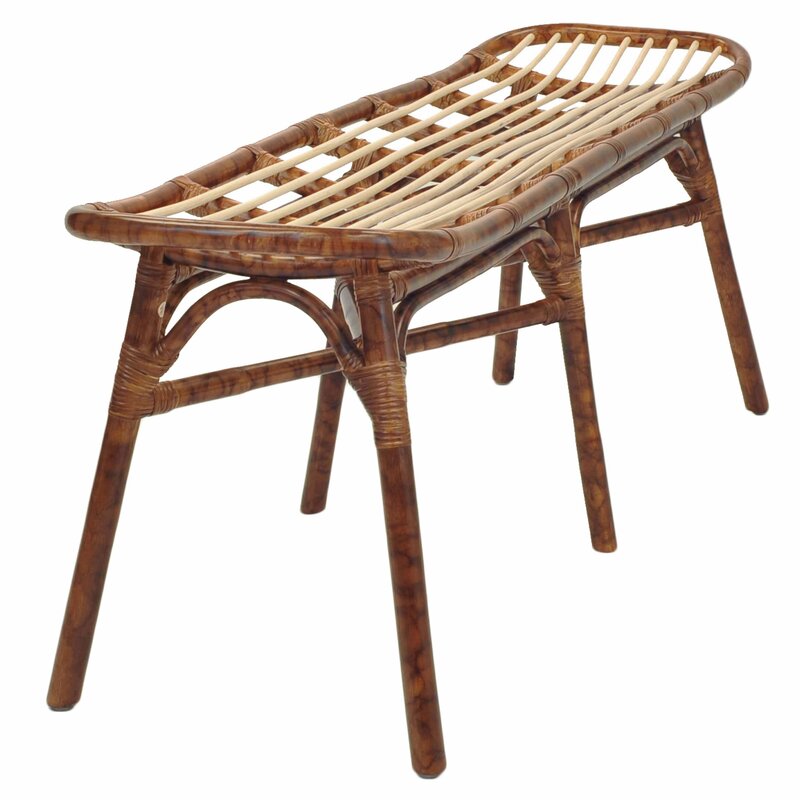 Wicker Bench Offers A Spot To Sit in Any Space. Crafted from Rattan Support up to 400 lbs