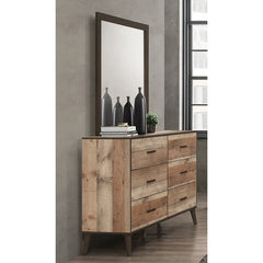 Basalt 6 Drawer 58.5'' W Double Dresser Solid and Engineered Wood