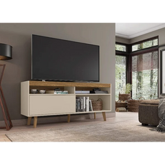 Off White Bayani TV Stand for TVs up to 60" with Sound Bar Shelf