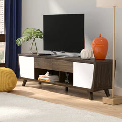 Bazartete TV Stand for TVs up to 85" Bring Bold Scandinavian Inspired Style